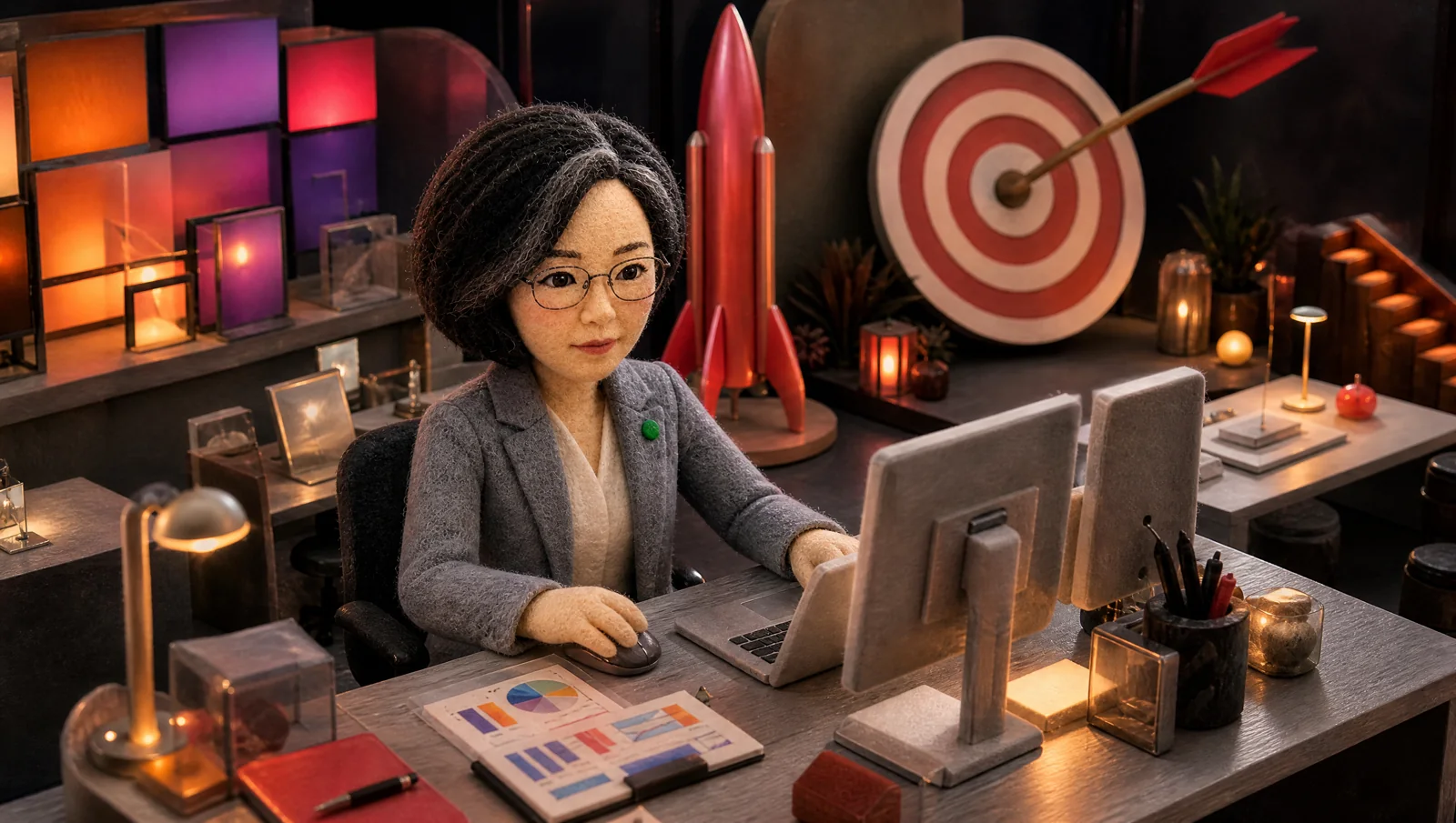 Hyun at work in Ads