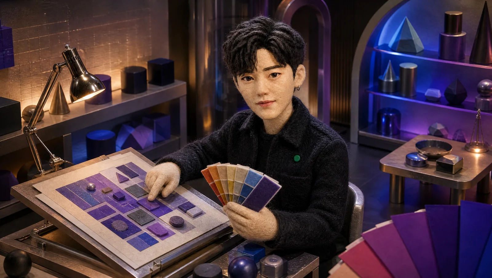 Ji-woo at work in Design